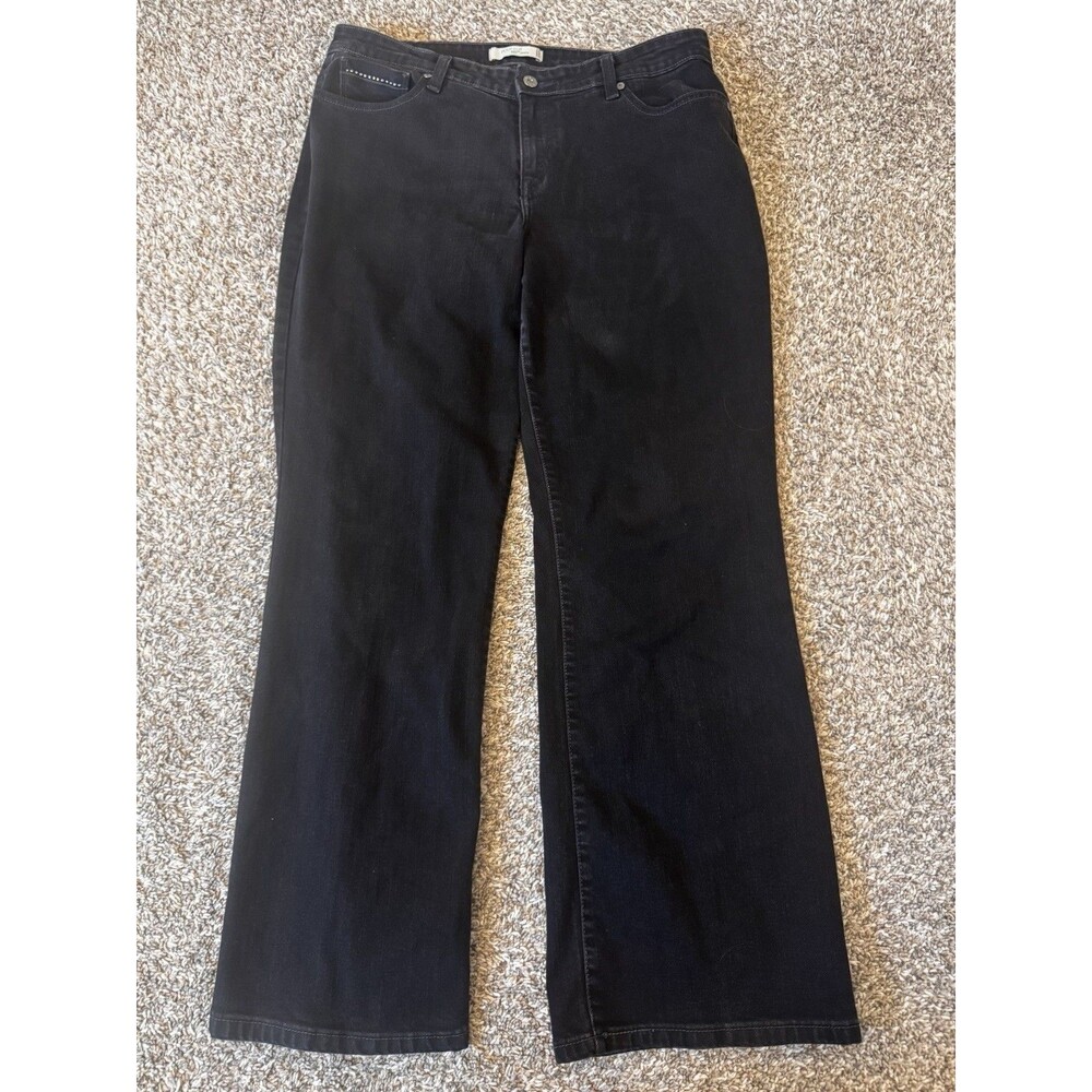 Levi’s 580 Boot Cut Jeans Women’s 16M Black Rhinestone Stretch Y2K